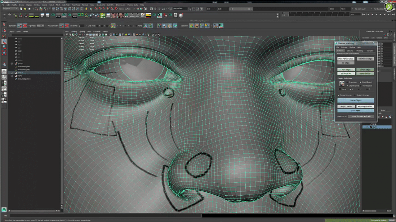 Rigging Dojo Face Modeling Topo 1