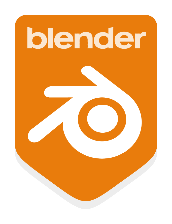 Blender software logo community badge
